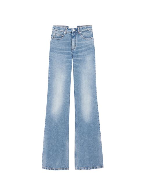Jeans a zampa in cotone blu AMI PARIS | FTR420DE0046480